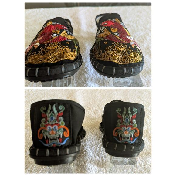 Traditional pattern opera embroidered myth casual canvas loafer  Sz 40 - Picture 7 of 10